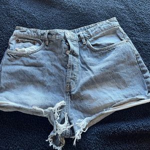 Never Worn Zara grey wash denim shorts